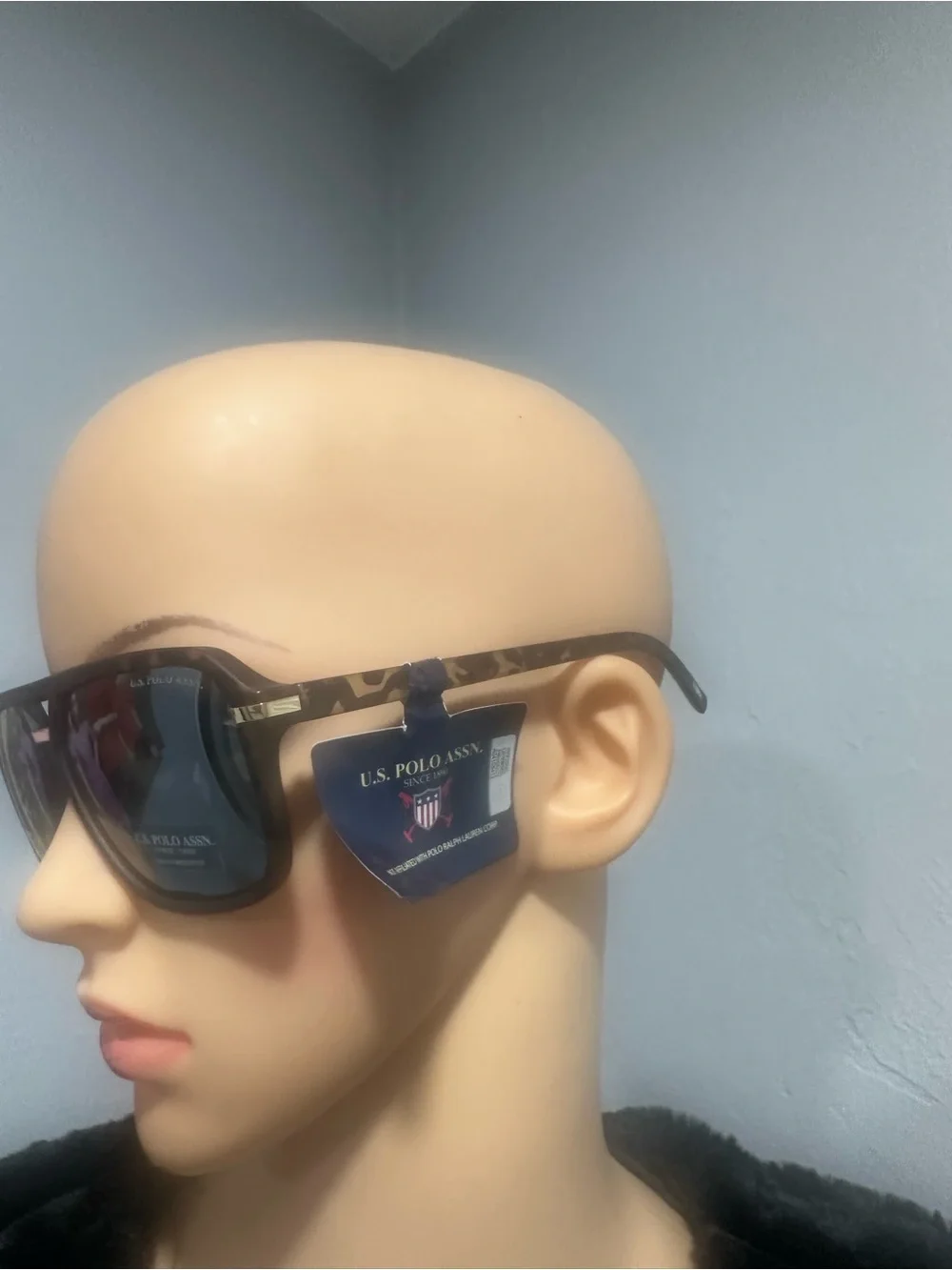 U.S. Polo Assn. Black Men’s Polarized Aviator Sunglasses